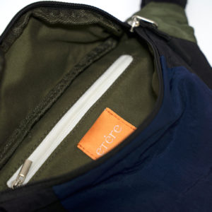 Olive Green & Dark Blue Waist Bag - Image 3