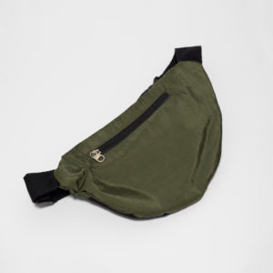 Olive Green & Dark Blue Waist Bag - Image 2